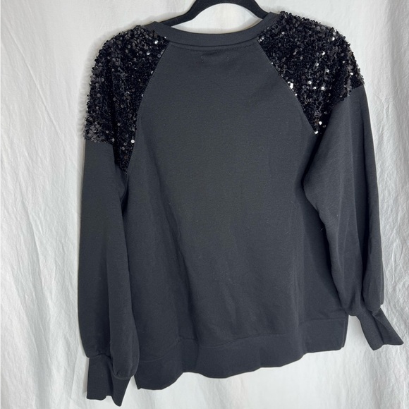 NWT Maurice’s Black Sequin Oversized Casual Sweater size Small - Picture 4 of 6